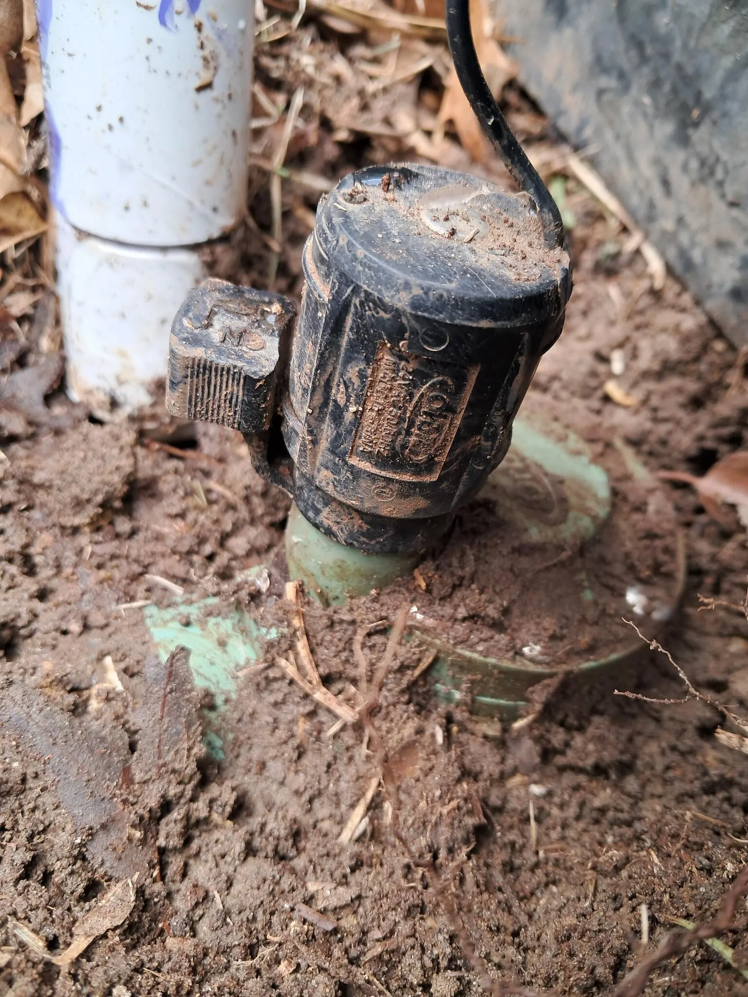 Sprinkler valve dug out and replaced